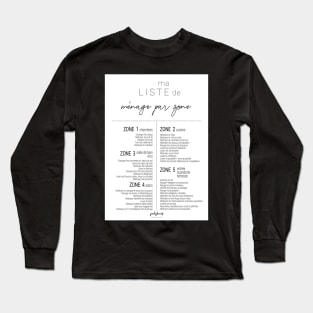 Displays My household list by area Long Sleeve T-Shirt